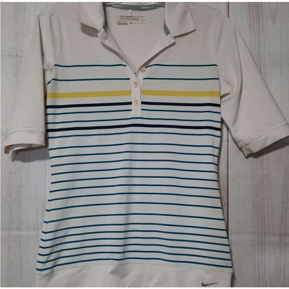 Nike Shirt Ladies Extra Small White Polo Tour Performance Golf Short Sleeve